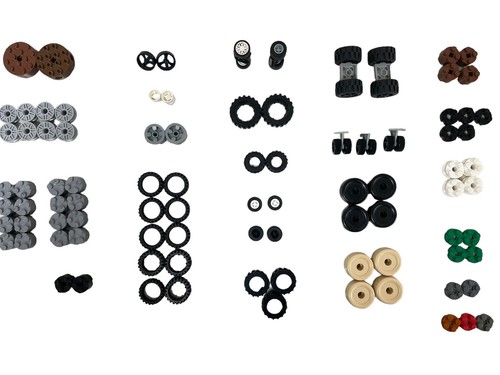 Lego assorted wheels tires - lego, wheels,