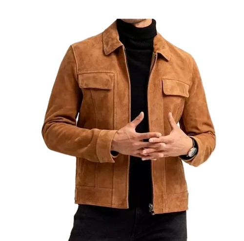 Men suede leather trucker - men,