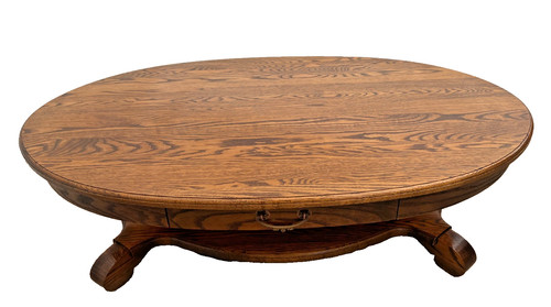 Vintage oval coffee table - oval,