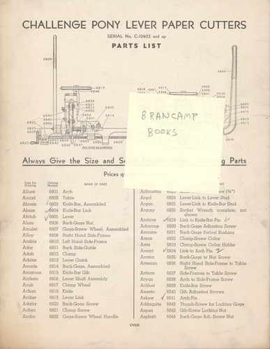 Challenge machinery company - machinery, *