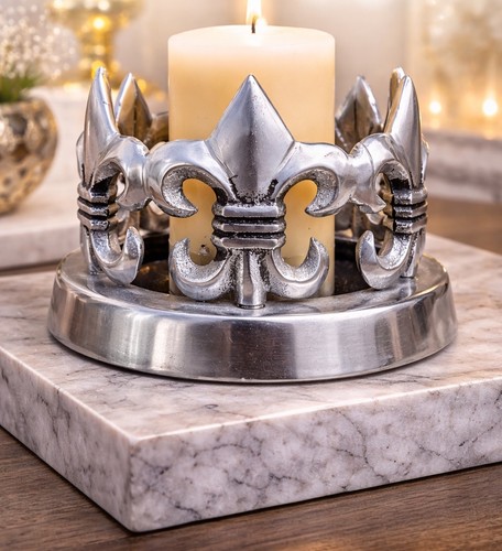 Silver fleur lis crown - fleur,