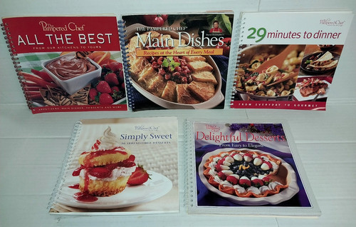Lot pampered chef cookbooks - pampered,