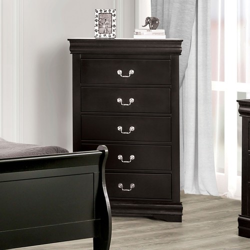 Queen sleigh bed frame - queen, dark