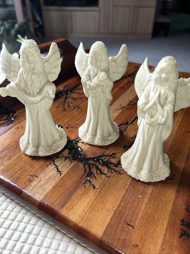 Ceramic winter snowy angels - ceramic,