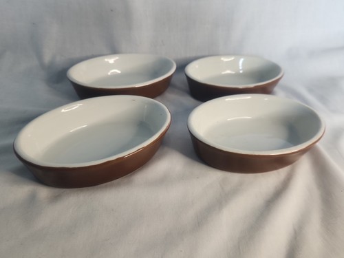 Vtg set hall pottery oval - hall,