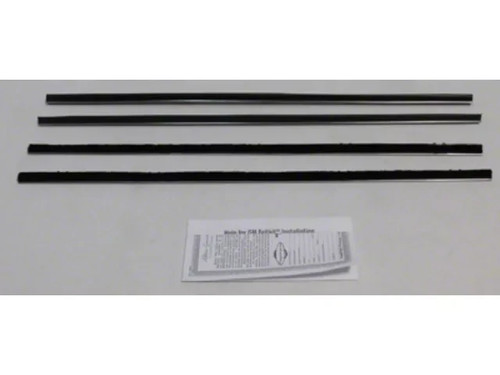 Door window felt kit chrome - door,