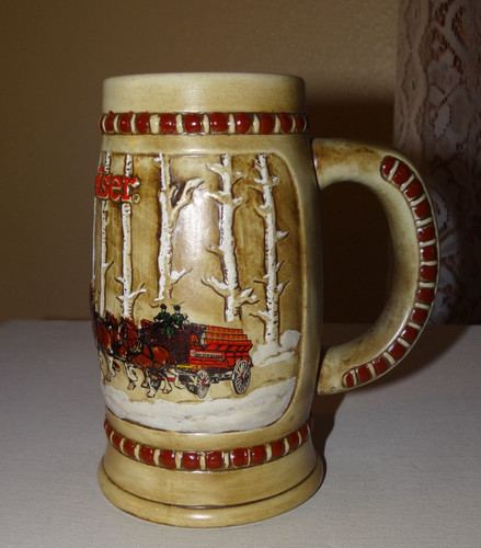 Budweiser holiday beer stein - beer,