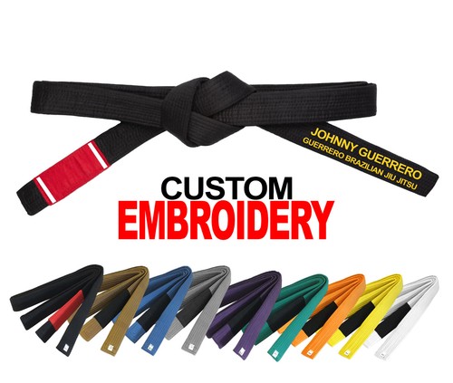 Embroidered jiu jitsu belt - jitsu,