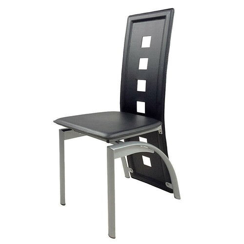 Set leather dining chair - leather,