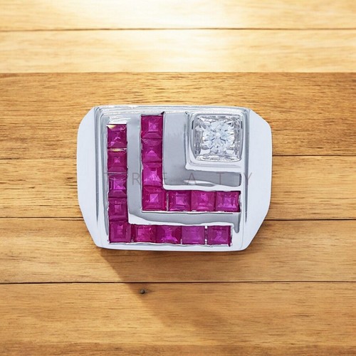 Ruby square cut - ruby, with