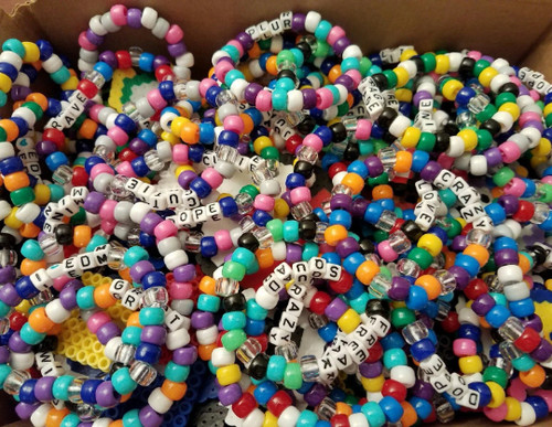 Random rave kandi bracelets - random,