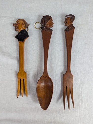 Vintage hand carved wooden - vintage,