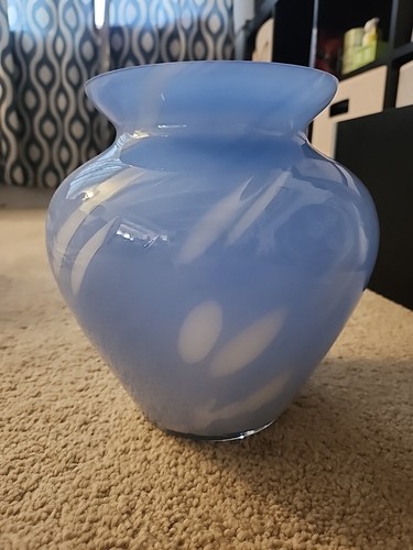 Large light blue - white, glass