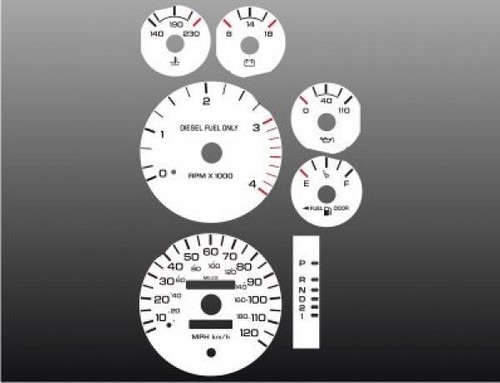 White face gauges for - white,