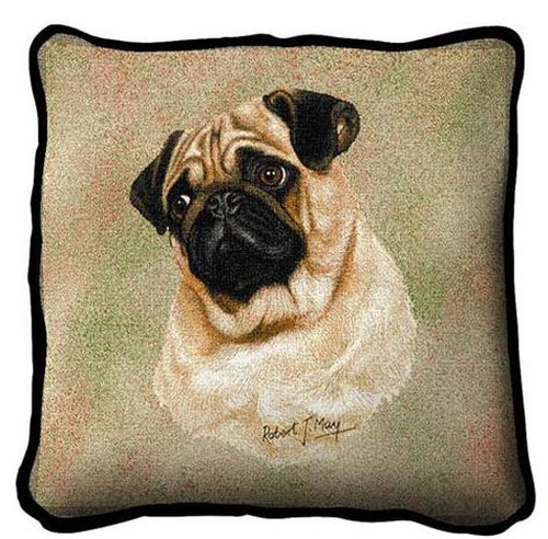 Pug fawn pillow pure country - fawn,