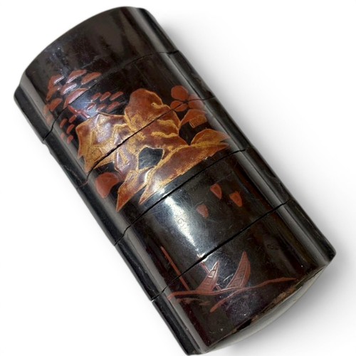 Inro antique lacquered 19th - lacquered,