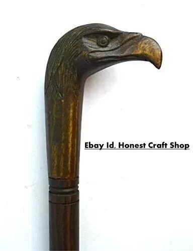 Eagle head handle hand carved - eagle,