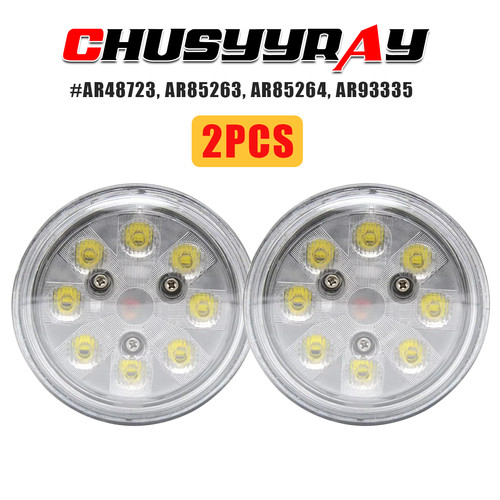 2pc led tractor round flood - led,