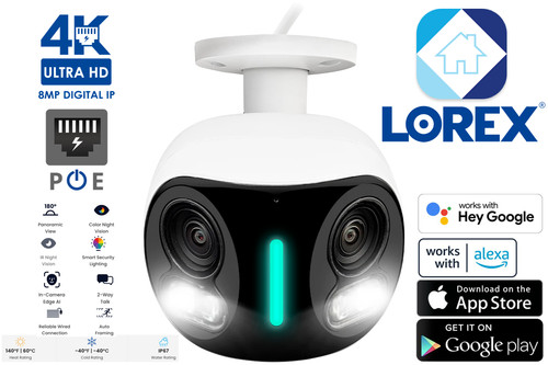 Lorex h20 8mp dual lens - 8mp, ip