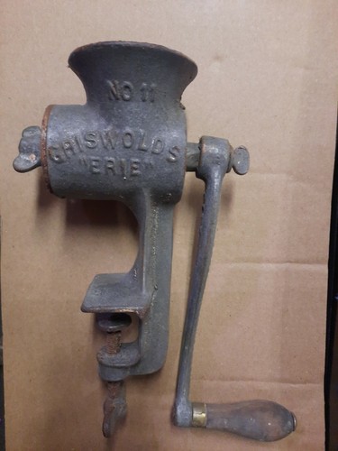 Antique griswold meat grinder