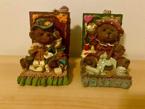 Vintage embossed bookends - embossed,