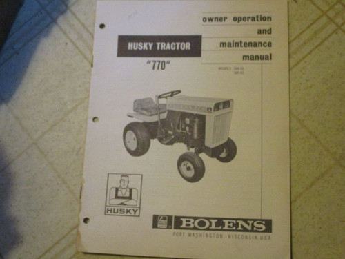 Bolens 770 husky tractor