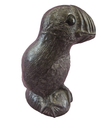 Soapstone puffin bird figurine - soapstone,