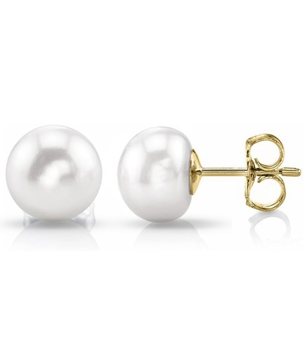 14k solid gold 10mm freshwater - gold,