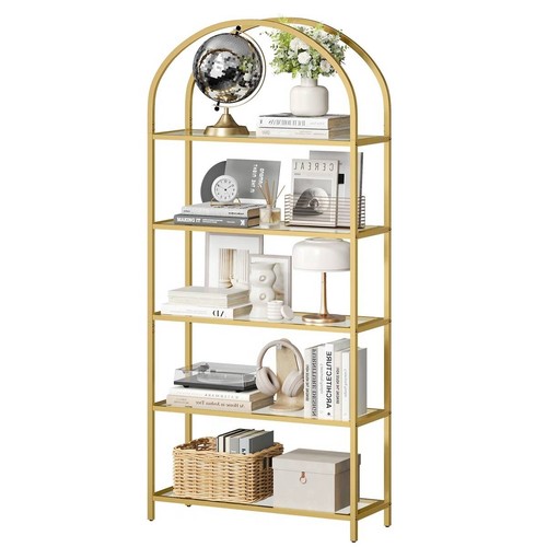 Modern gold metal arched - arched, top