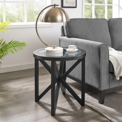 Modern glass coffee table - table,