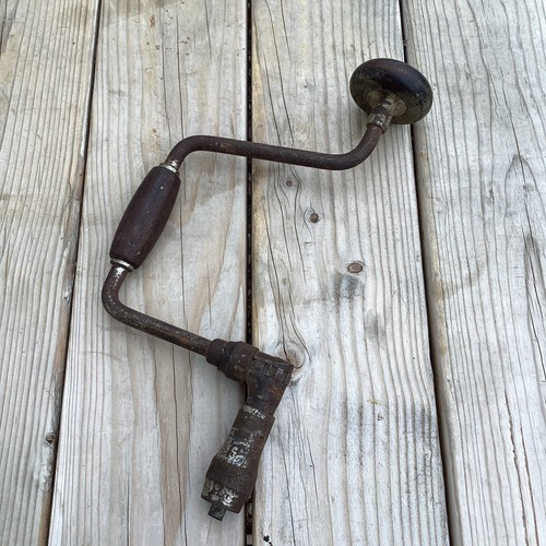 Vintage bit brace hand drill - bit,