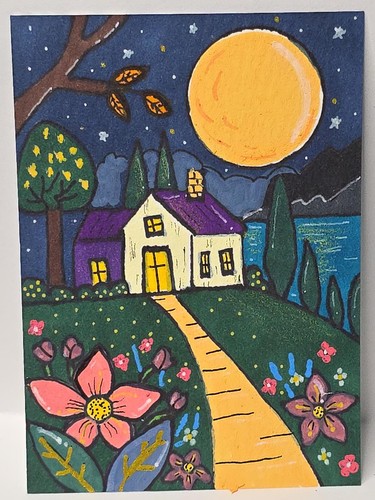 Aceo original art abstract - original,