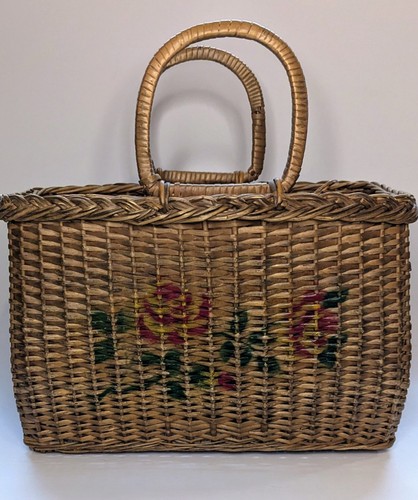 Vintage hand painted wicker - vintage,