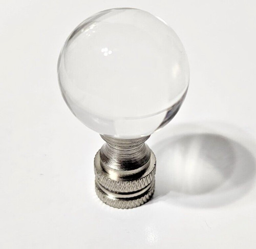 Lamp harp finial clear - harp, 1/4"