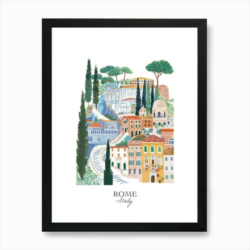 Rome italy gouache travel - 3,