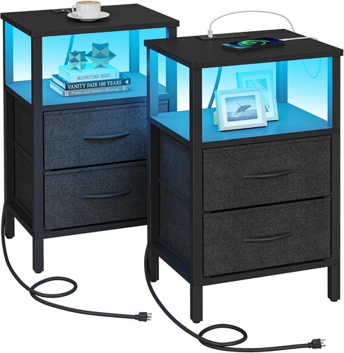 Set led end tables with - end,