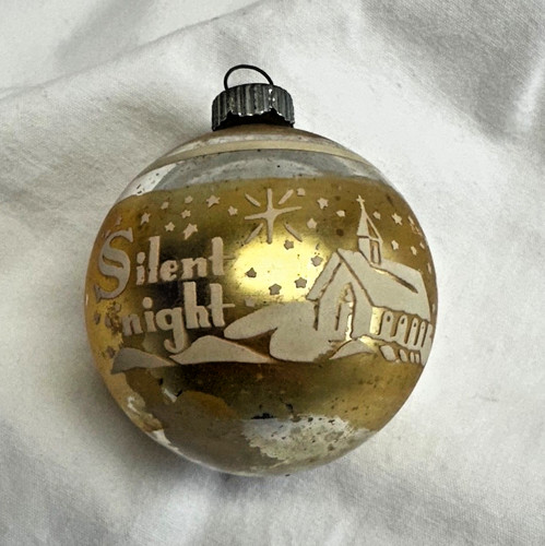Vtg shiny brite silvered - vtg., brite,