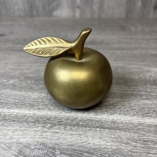 Vintage brass apple - vintage,