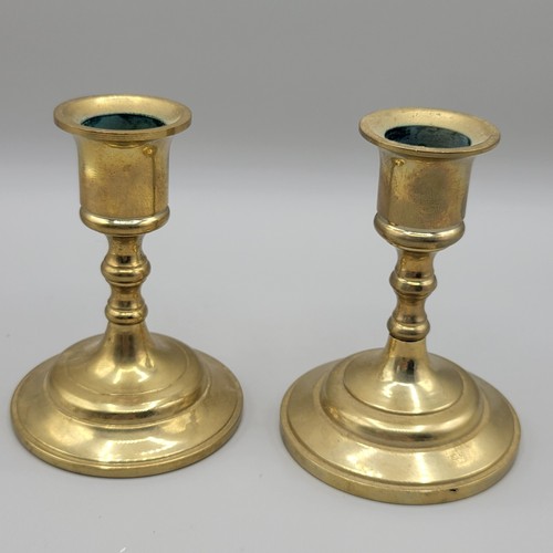 Two solid brass candlestick - solid,