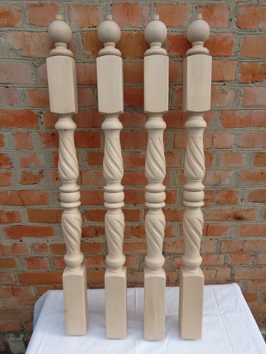 Stair newel post spiral twist - stair,