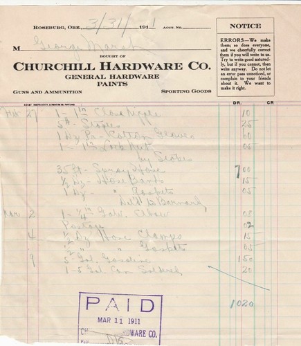 Churchill hardware co - u.s.,