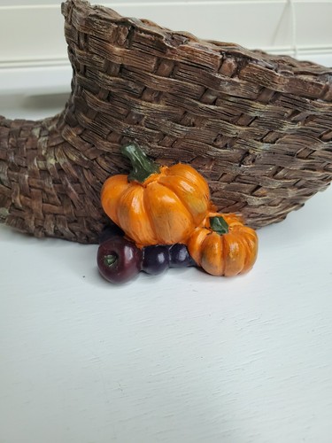 Ceramic brown cornucopia - ceramic,