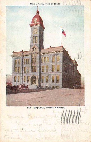 Postcard city hall - city,