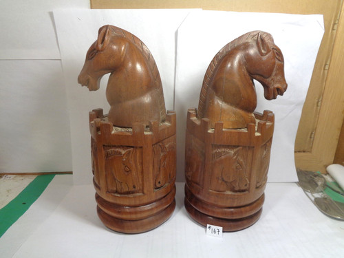 Vintage bookends chess piece - vintage,