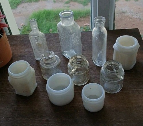 Milk glass jars ink - ink,