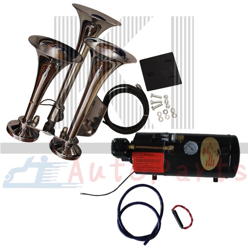 Chrome air horn 12v - chrome, super