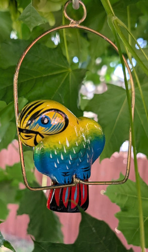 Ceramic bird perch tiki - perch,