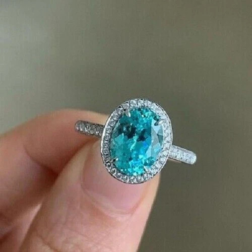 Oval natural paraiba - ct,