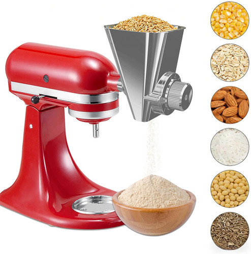 Grain mill attachment for - mill,