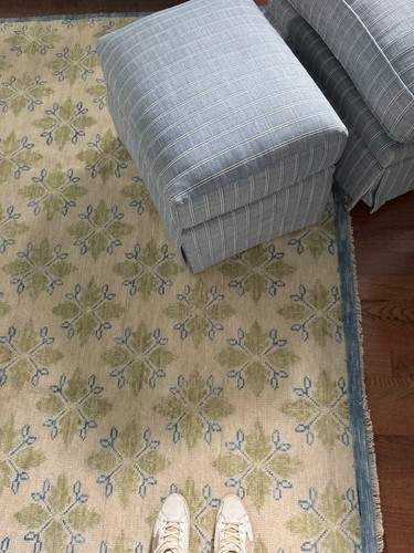 Hand knotted wool rug - wool,